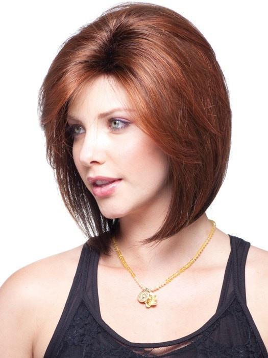 Straight Brown Bob Short Capless Synthetic Wig - hui koes