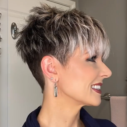 2021 New Style  Cute Pixie Hair