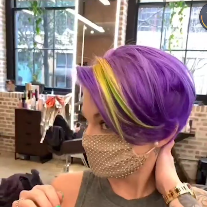 Green highlighted Bob wig