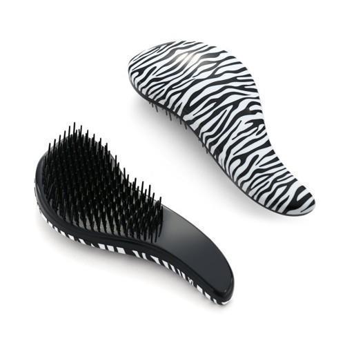 DETANGLING HAIR COMB ZEBRA PATTERN - hui koes